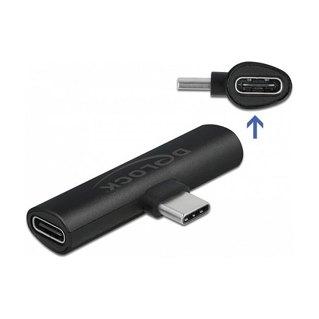 Adapter USB DeLOCK 64114, USB-C Mashkull në 2x USB-C Femër, USB 2.0, 480Mbps, PD 3.0, 60W - Zezë - 2