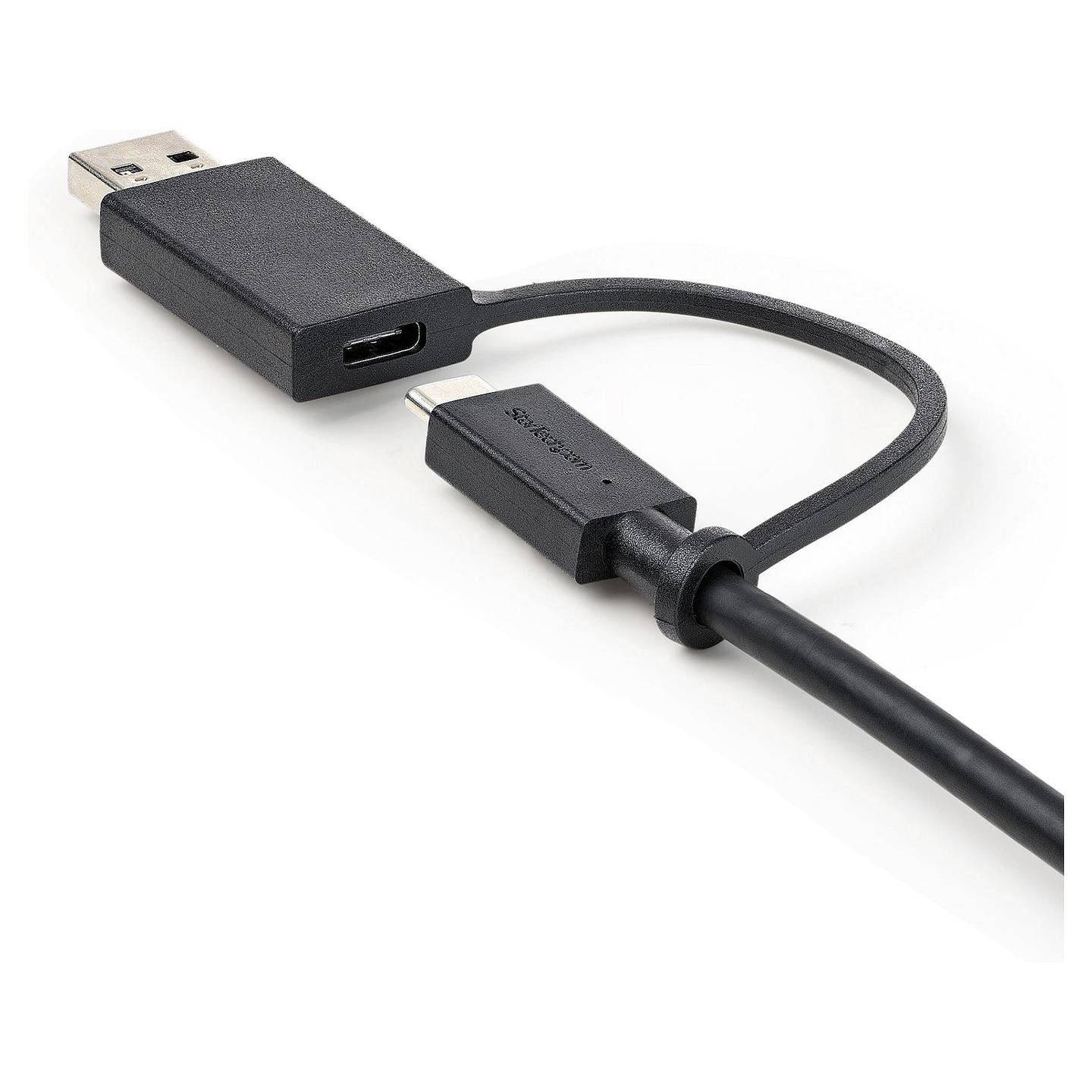 Kabllo USB StarTech.com USBCCADP, USB-C në USB-C, USB 3.2 Gen 2, 10 Gbps, Power Delivery 100W, me adapter USB-C në USB-A 5 Gbps, 1 m – Zezë - 6