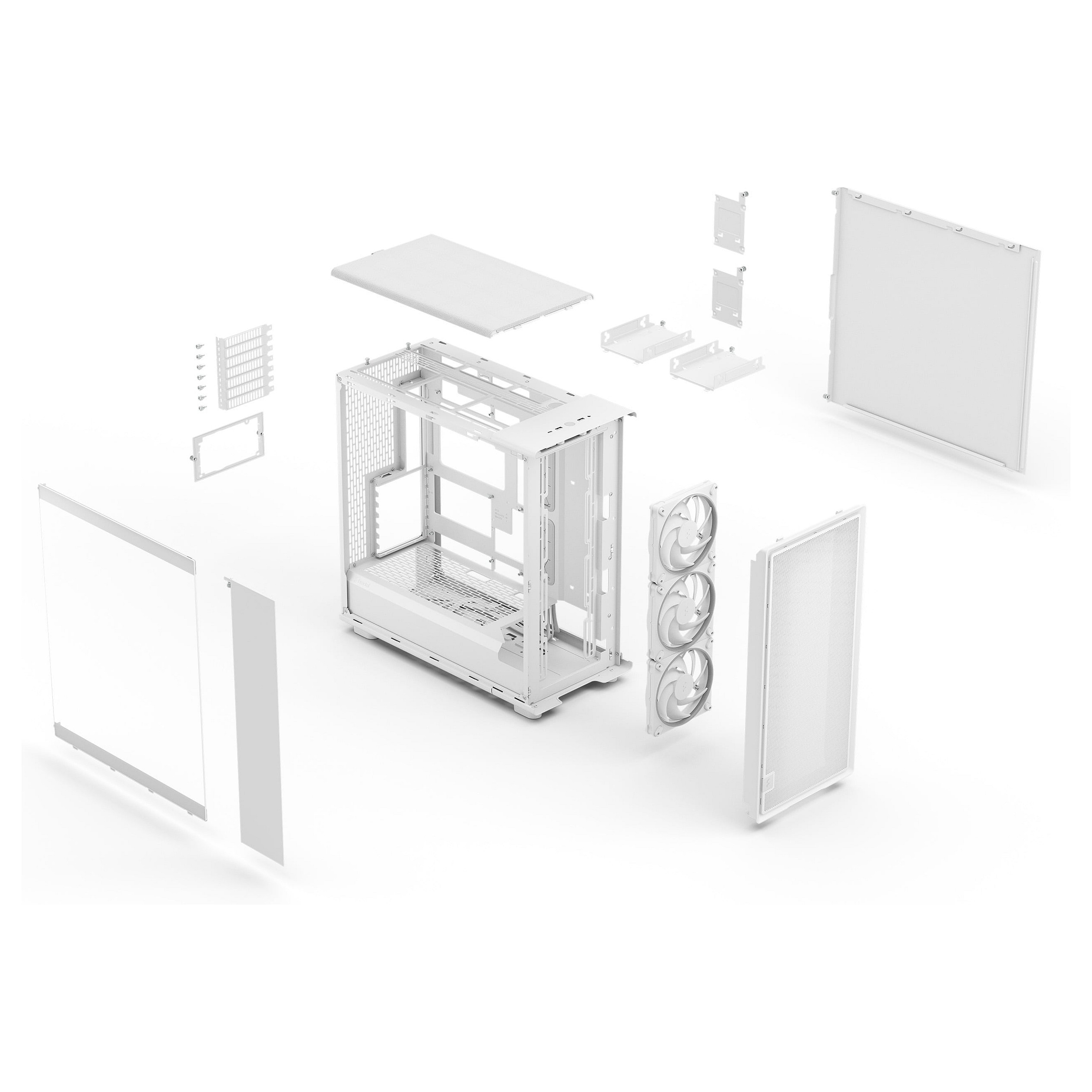 Kasë PC Fractal Design Epoch XL / Mid Tower / E-ATX + ATX / 3x 140mm Fan / Tempered Glass - Bardhë - 18