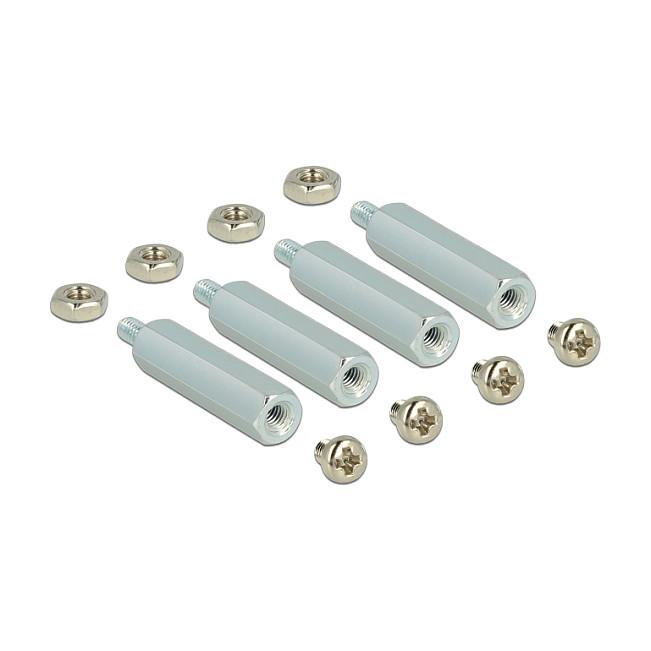 Konvertues DeLOCK 62648, USB 2.0 Micro-B femër dhe USB pin header në mSATA, 6 Gb/s - Zezë/Kuqe - 3