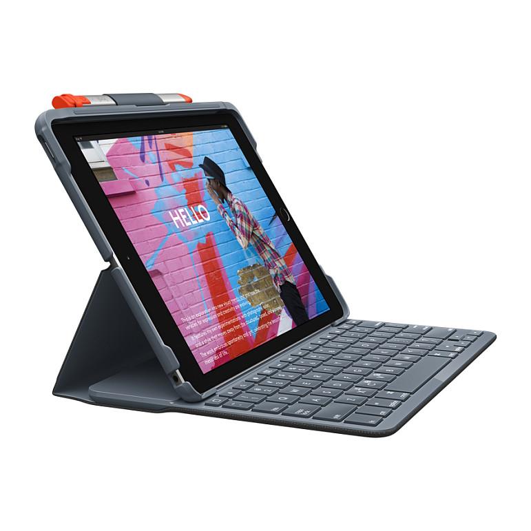 Mbështjellës me Tastierë Logitech Slim Folio / Bluetooth LE / iPad 7th, 8th & 9th Gen - Grafit - 4