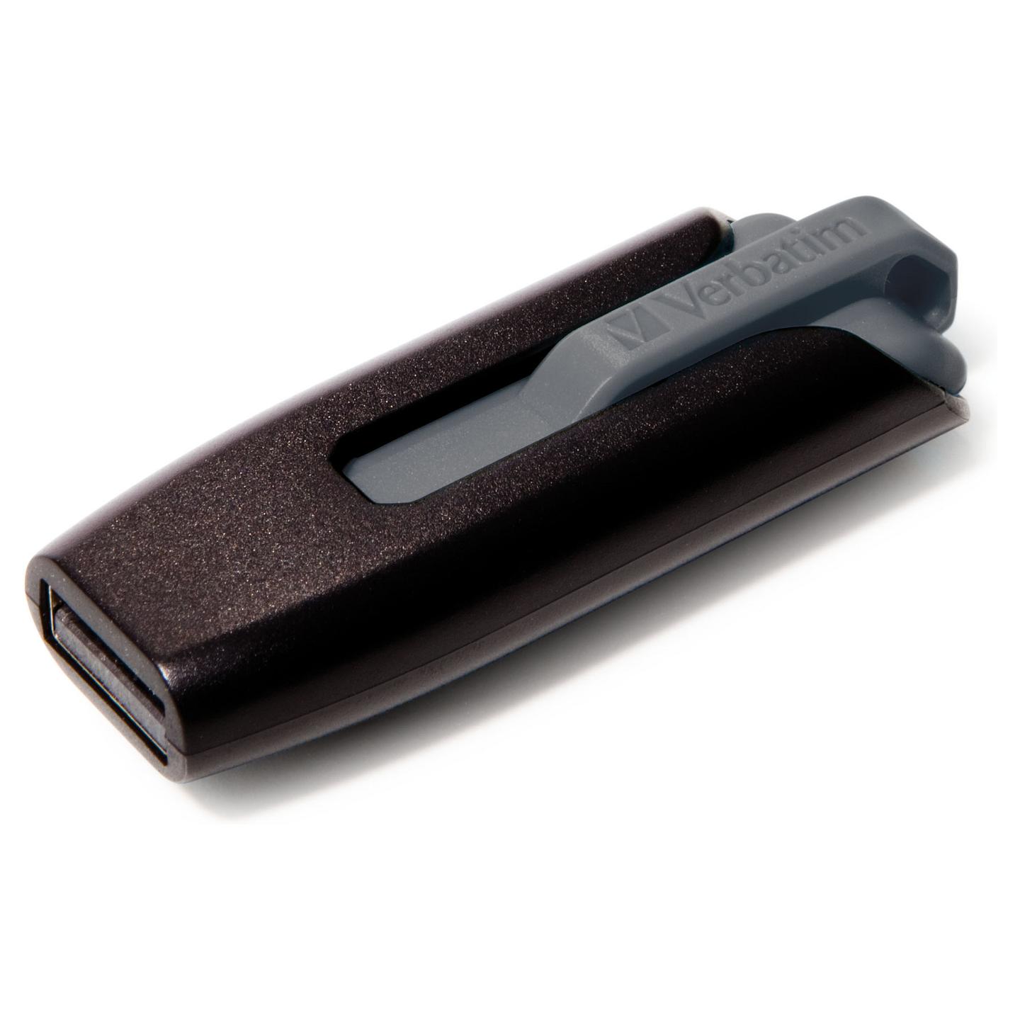 USB Flash Drive Verbatim V3 / 128GB / USB 3.2 Gen 1 / USB Type-A / 80MB/s Lexim / 25MB/s Shkrim / Lidhës rrëshqitës / 58 × 20 × 11mm / 10g - Zezë - 4