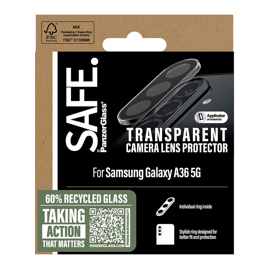 Mbrojtëse për kamera PanzerGlass Hoops / Samsung Galaxy A36 5G - Transparente - 3