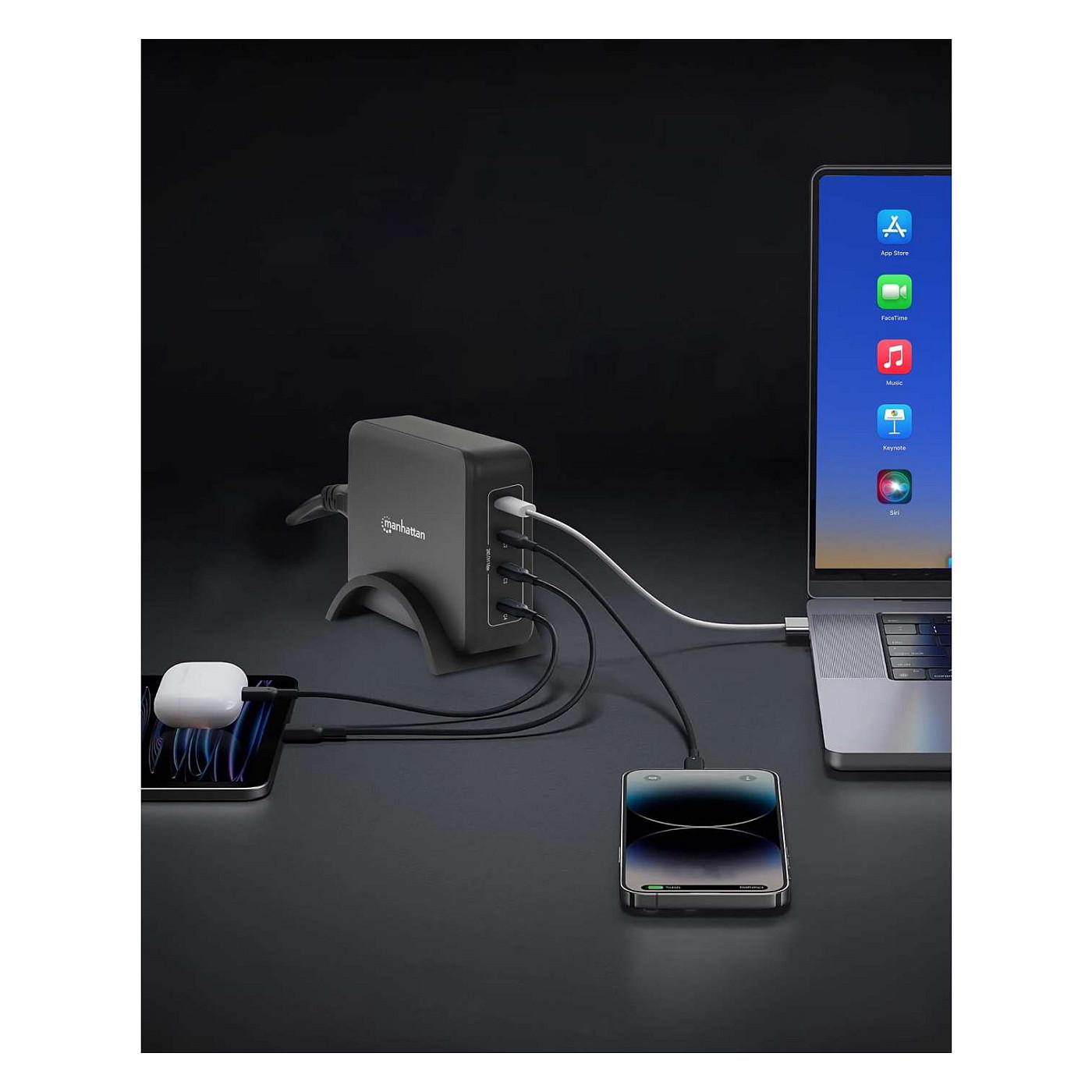 Karikues Manhattan 102667, GaN, 4x USB-C, Power Delivery 3.1, 240W - Zezë - 3