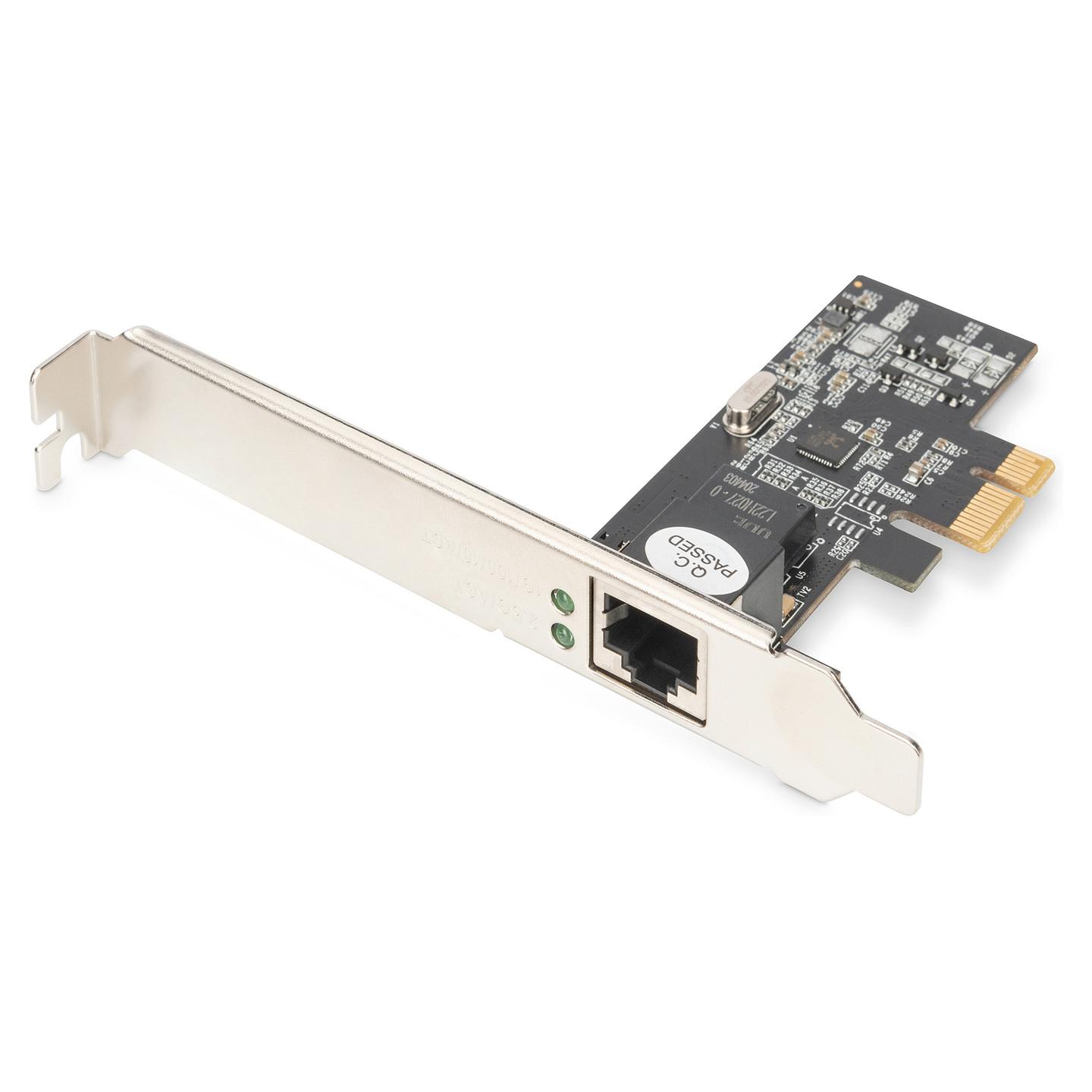 Karta të Rrjetit DIGITUS DN-10135, PCI Express 2.1 x1, 1x 2.5 Gigabit LAN RJ45, 10/100/1000/2500Mbps, Realtek RTL8125B, Low Profile + Full Height