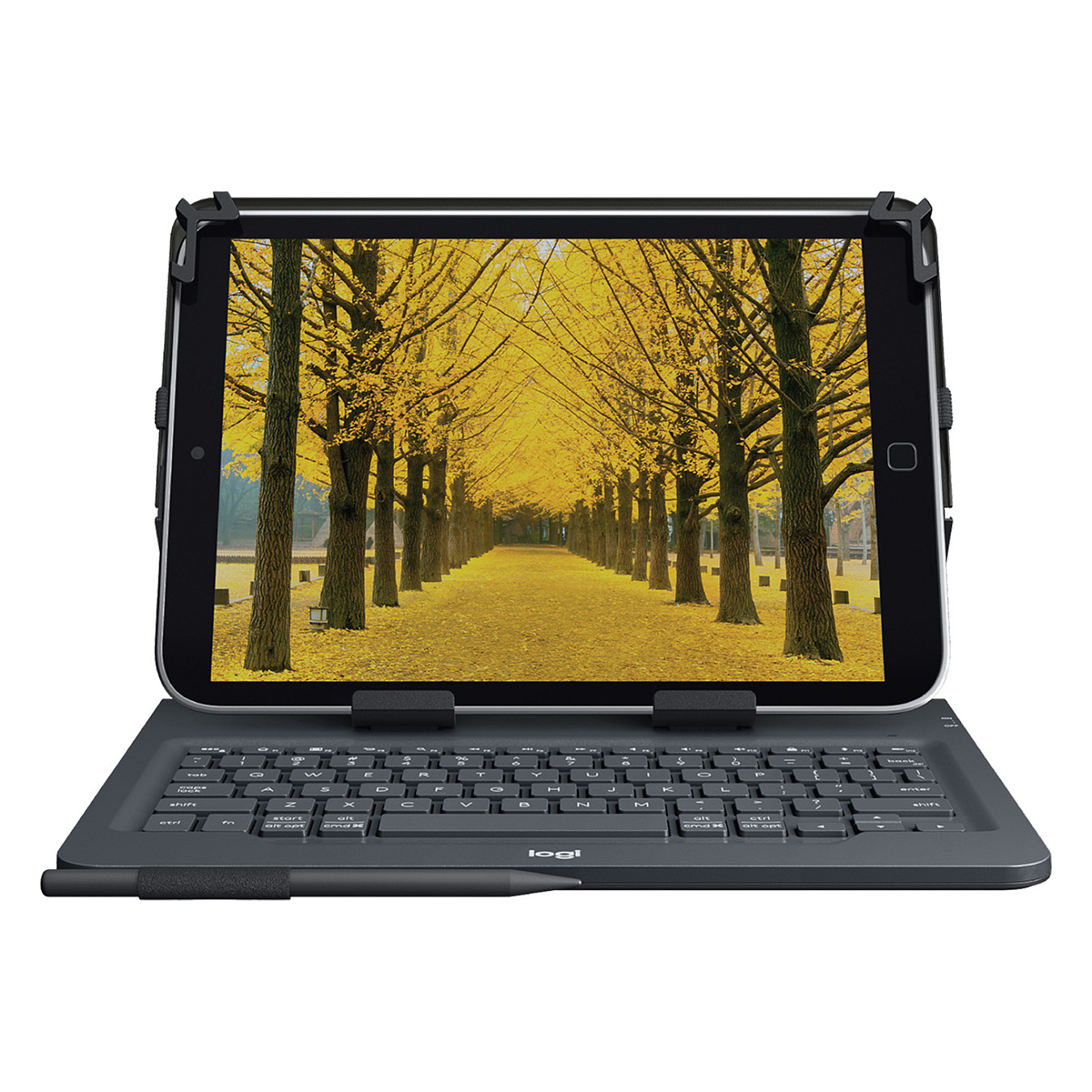 Tastierë për Tablet Logitech Universal Folio / 9–10" / Bluetooth 3.0 / AZERTY (FR) / 78 Taste / 4-Pikësh Grip / Mbajtëse Stilolapsi – Zezë - 12