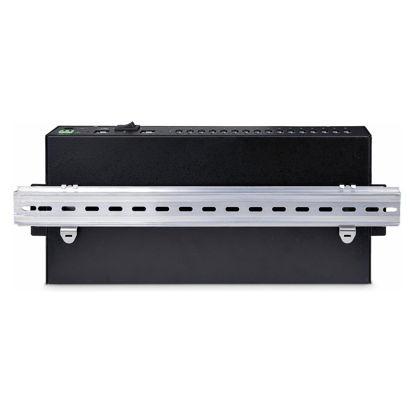 Hub USB StarTech.com S5G16AINDS-USB-A-HUB, 16 Porta, USB 3.2, 5Gbps, 2x Host, Metal - Zezë - 6