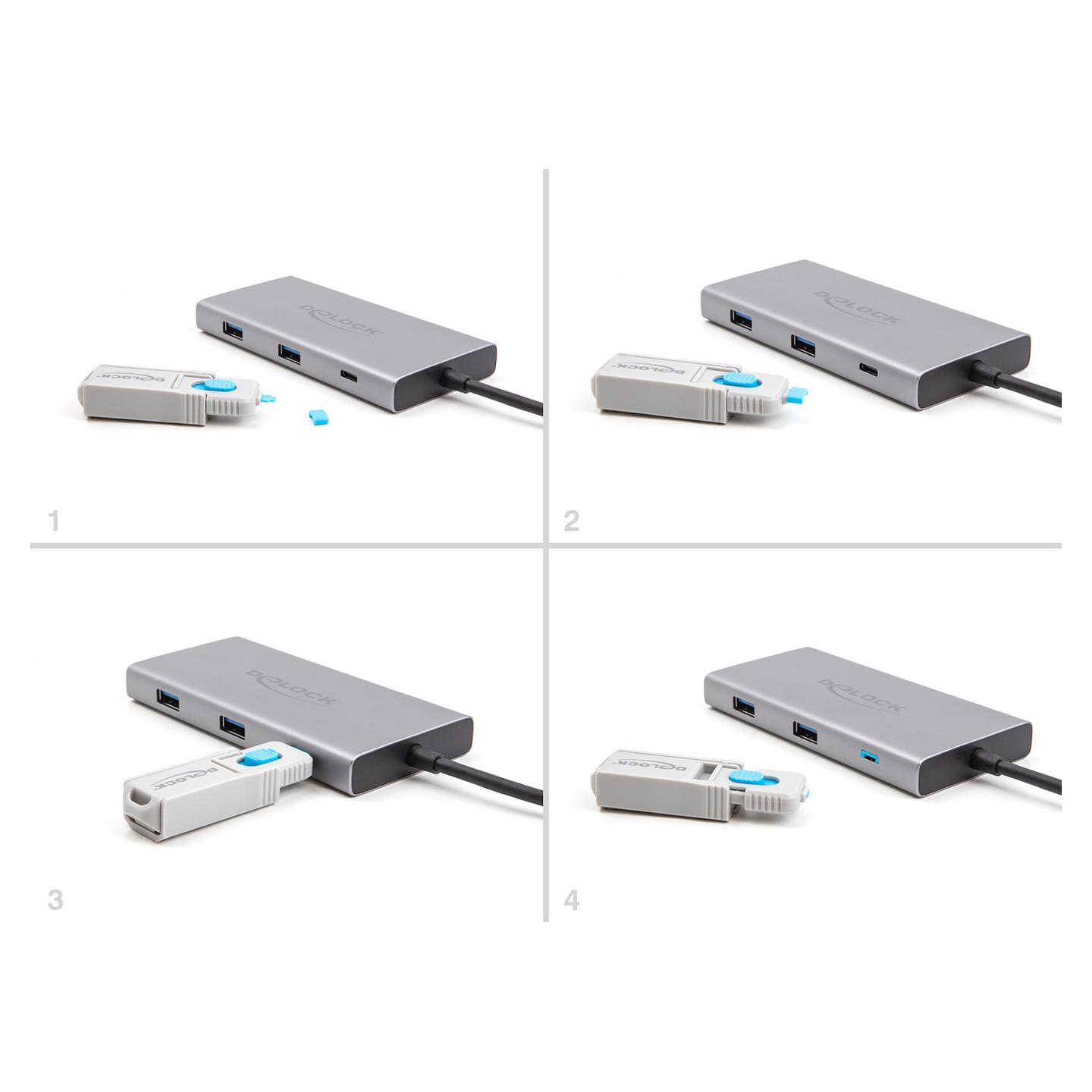 Bllokues për Porta USB-C DeLOCK 20950, 10 Copë – Blu - 2