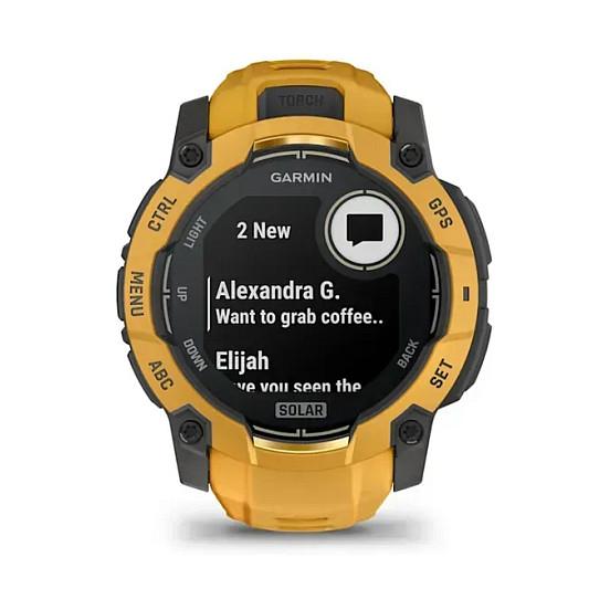 Orë e mençur Garmin Instinct 3 Solar, 50mm, GPS, Karikim Solar, 10 ATM – Portokalli/Hiri - 6