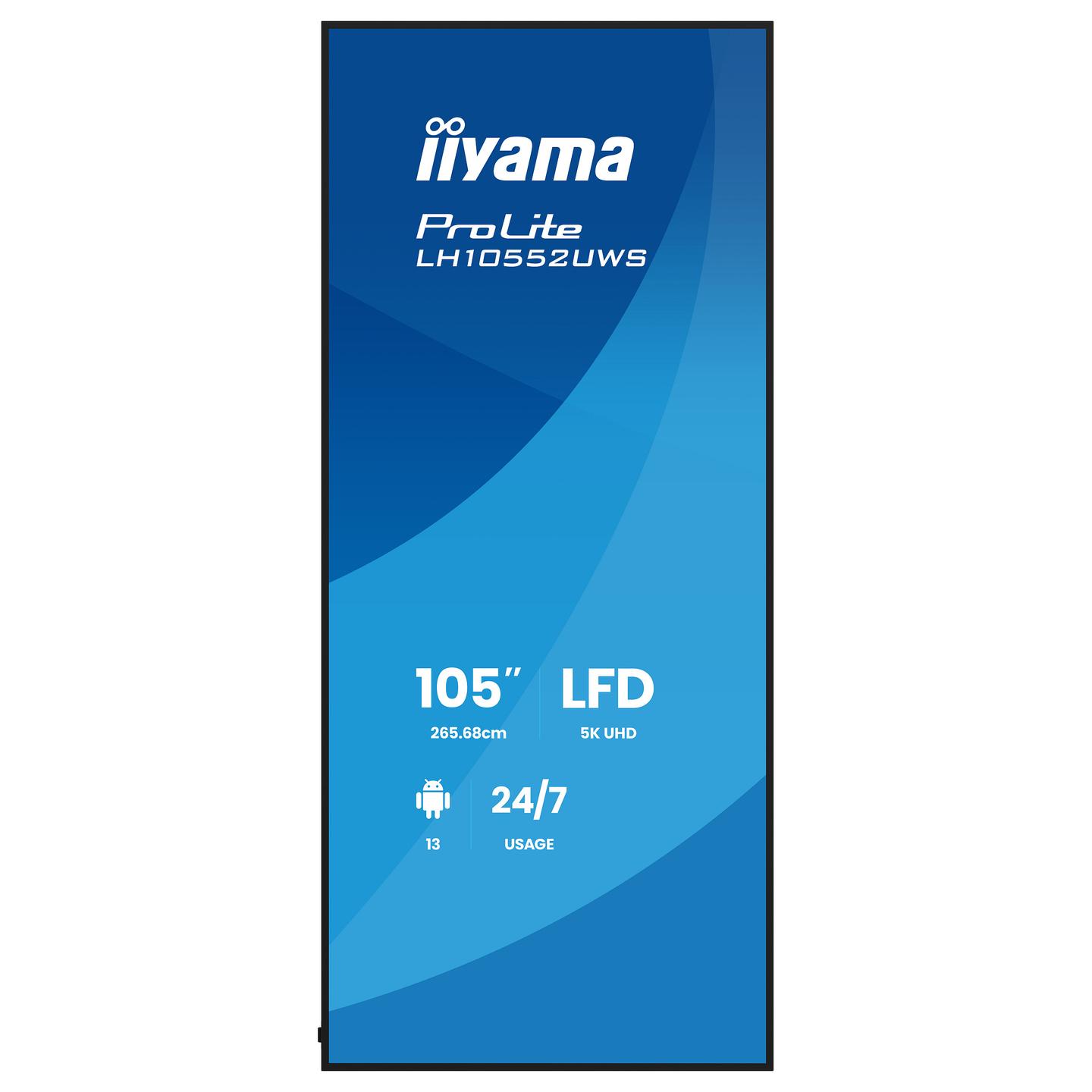 Digital Signage iiyama ProLite LH10552UWS-B1AG, 104.6", 5K Ultra Wide, IPS, 8GB, 128GB - Zezë - 3