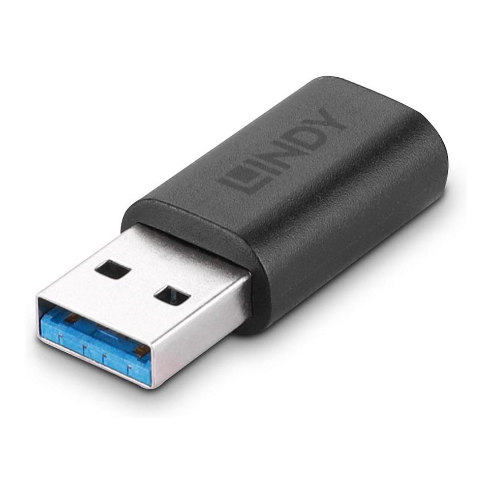 Adapter USB Lindy 41904 / USB-A në USB-C / USB 3.2 Gen 2 / 10 Gbit/s - 5