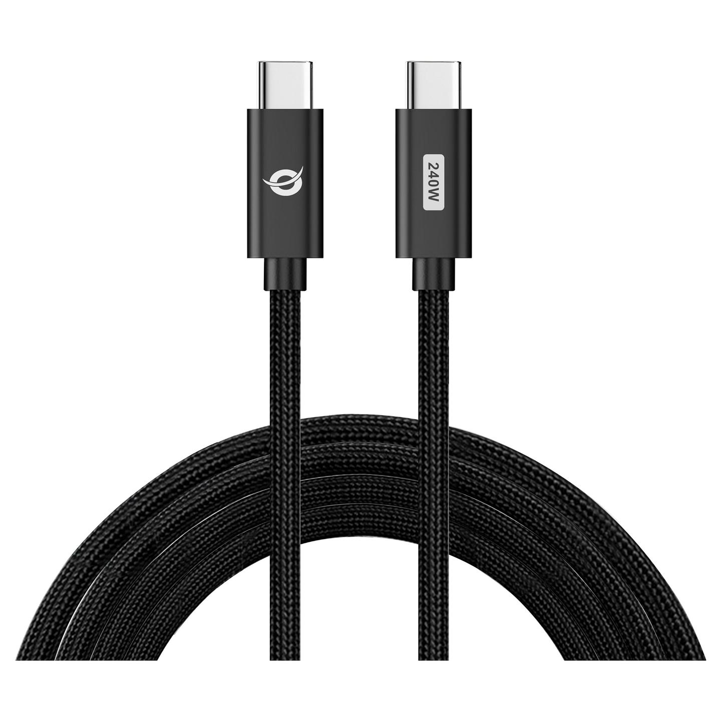 Kabllo USB Conceptronic ETTA04B20 / USB-C në USB-C / USB4 Gen 3x2 / 40 Gbit/s / PD 3.1 240W / E-Mark / 2m - Zezë - 2