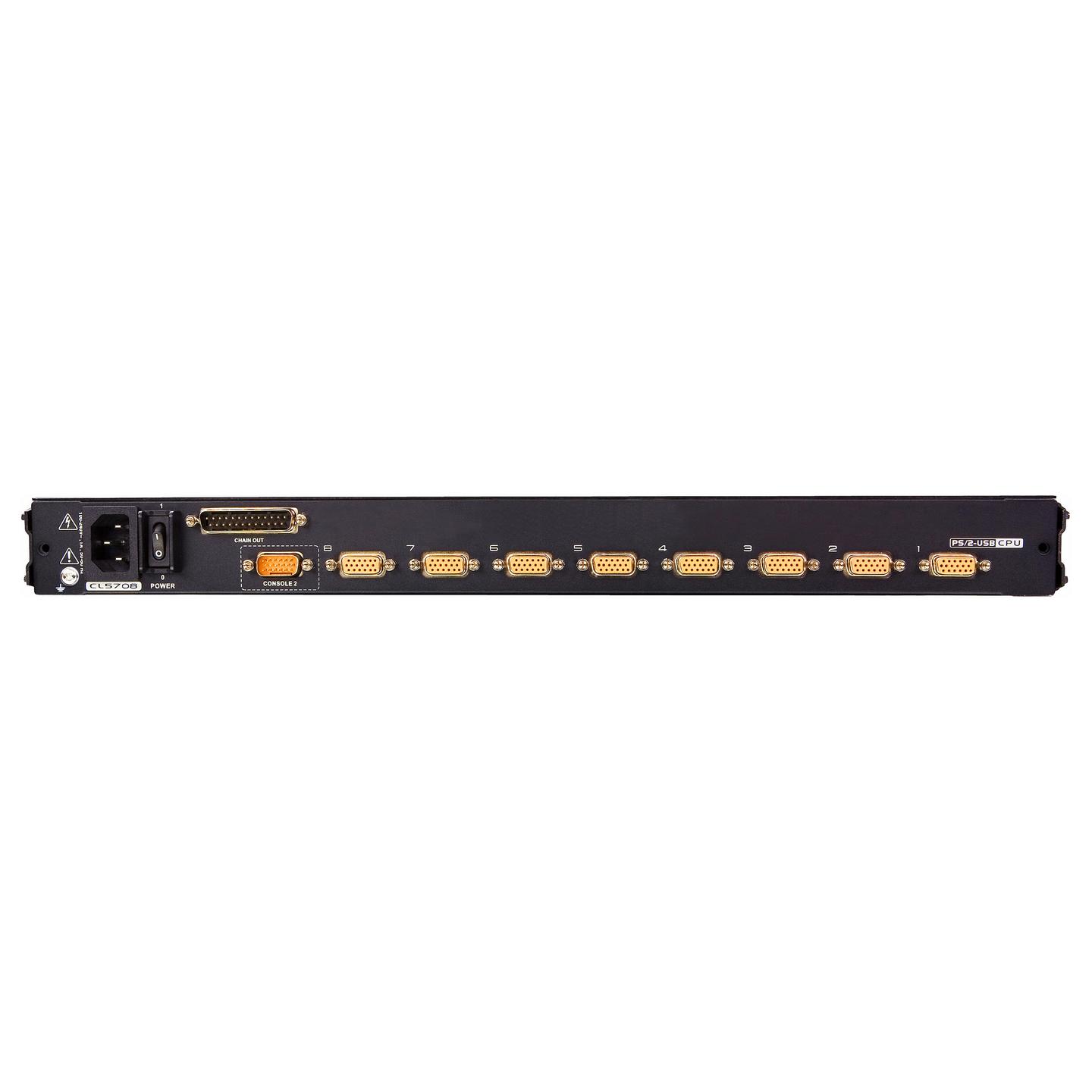 KVM Switch ATEN CL5708MW, 8 Porta VGA, Ekran LCD 17.3" Full HD, Tastierë dhe Touchpad të Integruar, USB dhe PS/2, Rackmount 1U - Zezë - 2