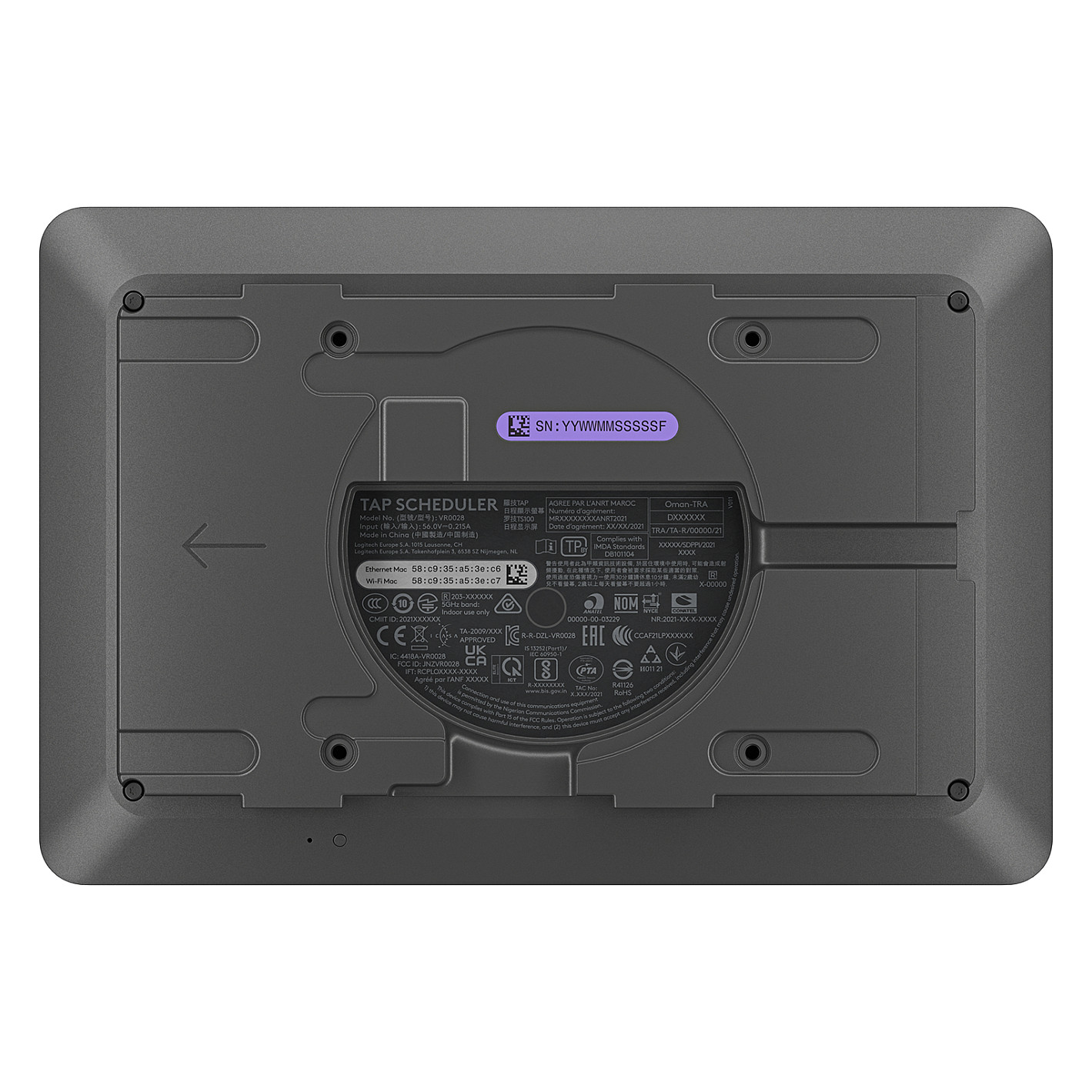 Aksesorë për Konferencë Logitech Tap Scheduler / 10.1" / Touch Panel - Hiri - 4