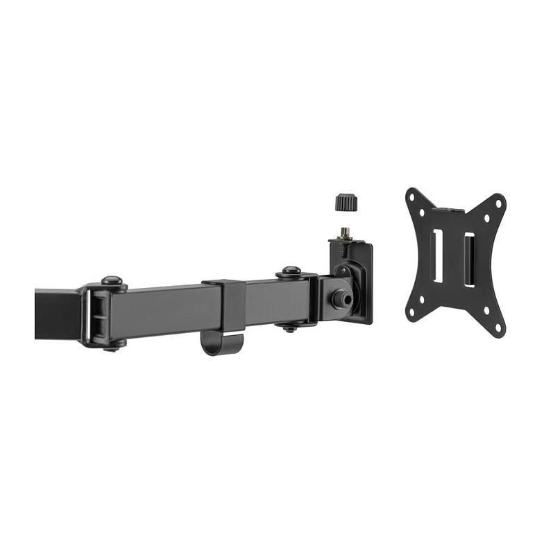Mbajtëse për Monitor Equip 650159 / 4 Monitorë / 17"-32" / 36kg / Gas Spring / Clamp-Grommet / Tilt ±45° / Swivel ±90° - Zezë - 4