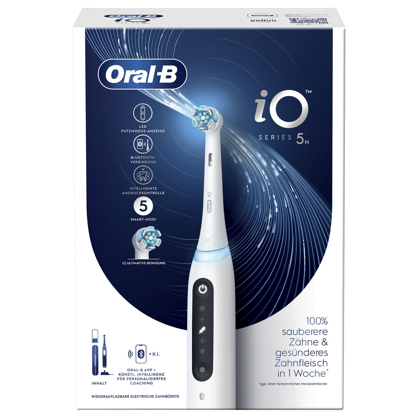 Furçë dhëmbësh elektrike Oral-B iO Series 5 / 5 Modalitete / Bluetooth / Smart Pressure Sensor / Timer – Bardhë - 2