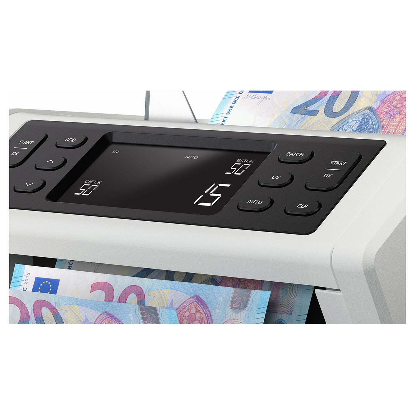 Numërues Kartëmonedhash Safescan 2210 G2, 1000 kartëmonedha/min, UV, Kontroll Madhësie, LCD 3.9″ - Gri - 5