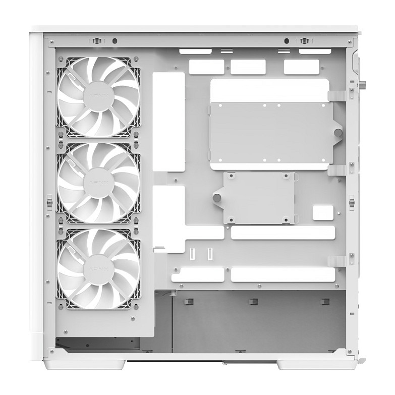 Kasë PC Aerocool P500A / Midi Tower / ATX / 3x 120mm + 1x 120mm Fan / Tempered Glass - Bardhë - 4