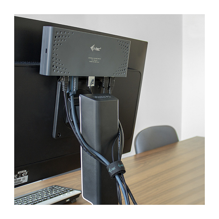 Mbajtëse për Monitor i-tec VESADOCK1 / VESA 75x75 + 100x100 / Metal – Zezë - 4