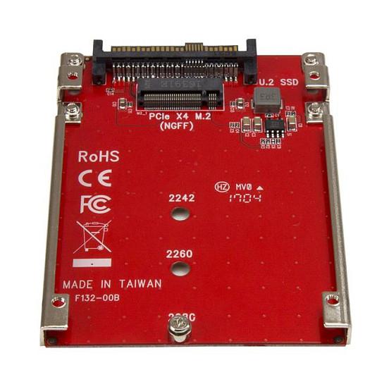 Adapter për SSD StarTech.com U2M2E125, M.2 NVMe M-Key në U.2 SFF-8639, PCIe x4, 2242/2260/2280 - Kuqe - 3