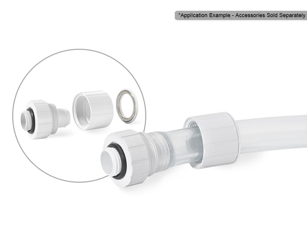 Lidhës Rrotullues për Ftohje Bitspower Artemis, G1/4" Mashkull për Tub 16/10mm - Bardhë - 3