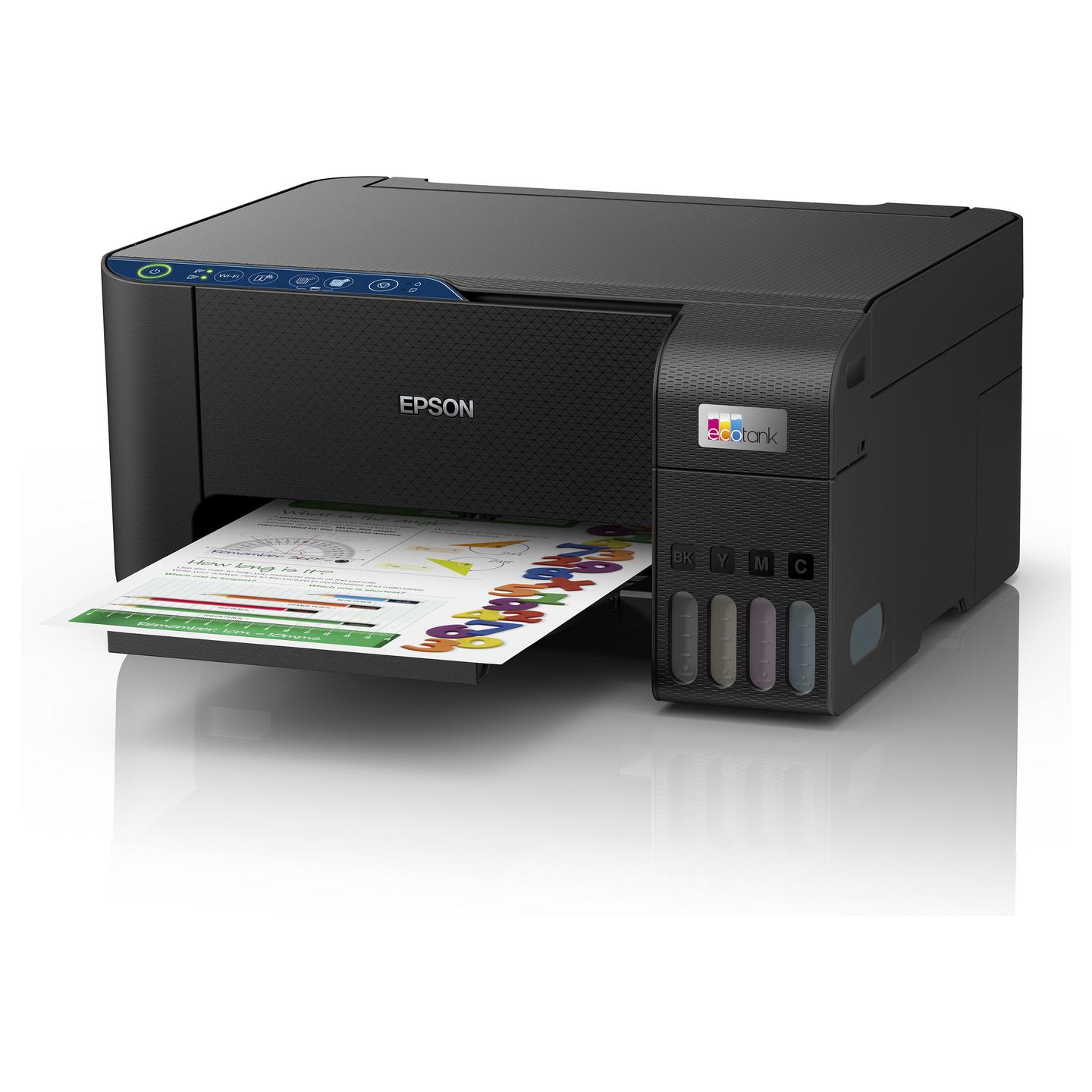 Printer Multifunksional Epson EcoTank ET-2861, Inkjet, A4, 5760 × 1440 dpi, 33 ppm, 15 ppm me Ngjyra, Wi-Fi - Zezë - 4