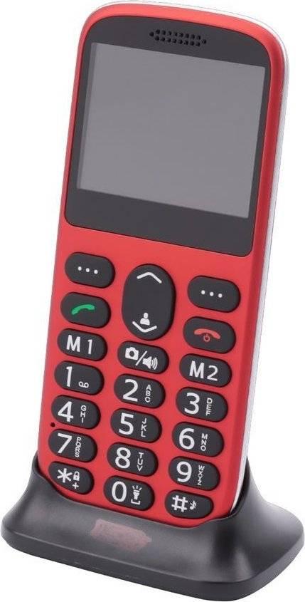 Telefon i thjeshtë Olympia SUN 2223 / 2.31" / Dual SIM / Bluetooth / FM Radio / SOS / Kamera 0.3MP - Kuqe - 2