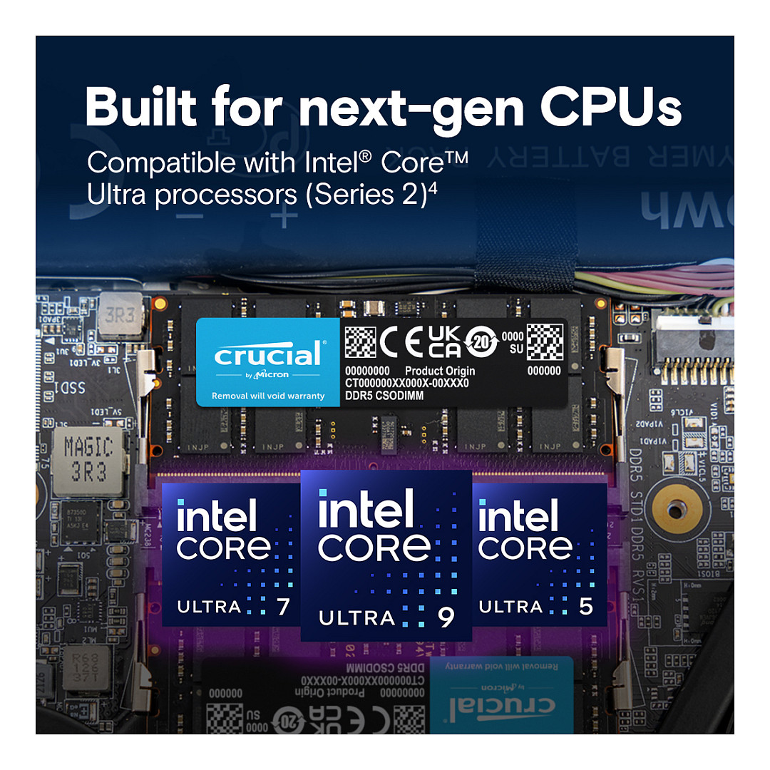RAM Memorie DDR5 Crucial / 32GB / DIMM / CT32G64C52CS5 - Zezë - 3