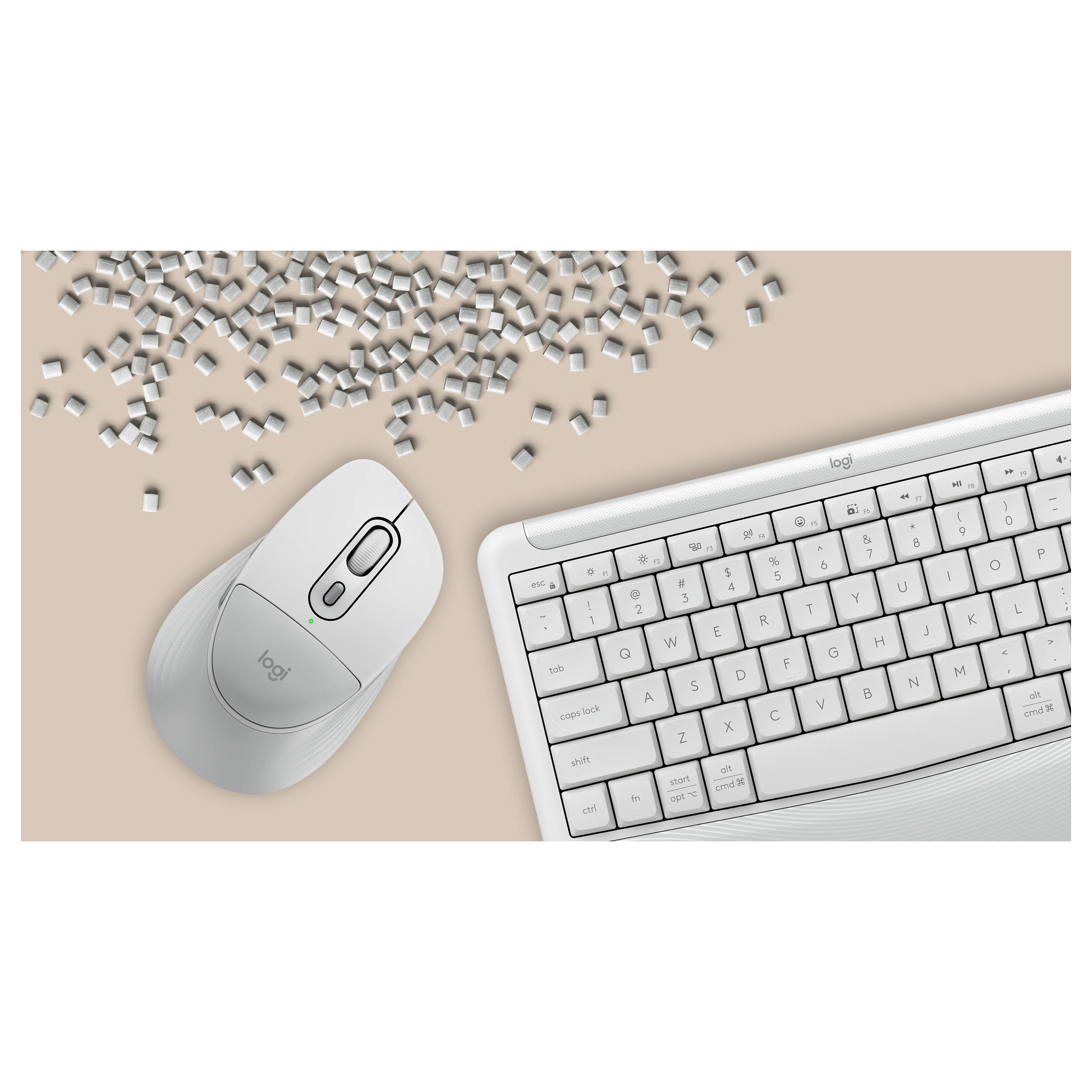 Combo (Tastierë&Maus) Logitech Signature Comfort Plus MK880 / Wireless / 109 Keys / QWERTZ German / Bluetooth 5.2 + Logi Bolt - Bardhë - 7