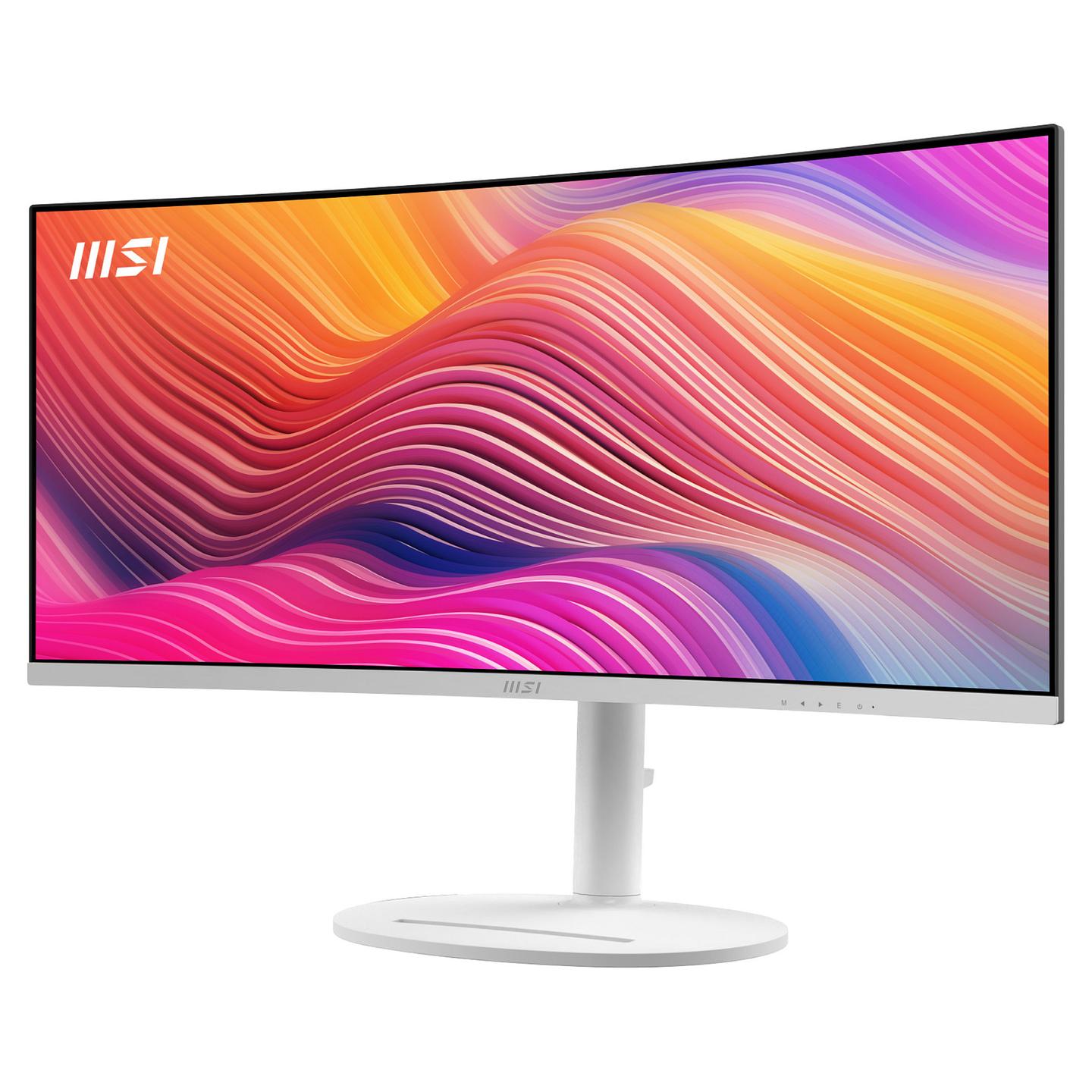 Monitor MSI Modern MD342CQPWDE, 34", UWQHD VA Curved, 120Hz, 1ms MPRT, 4ms GTG, 2× HDMI+DP+USB-C+2× USB-A - Bardhë - 4
