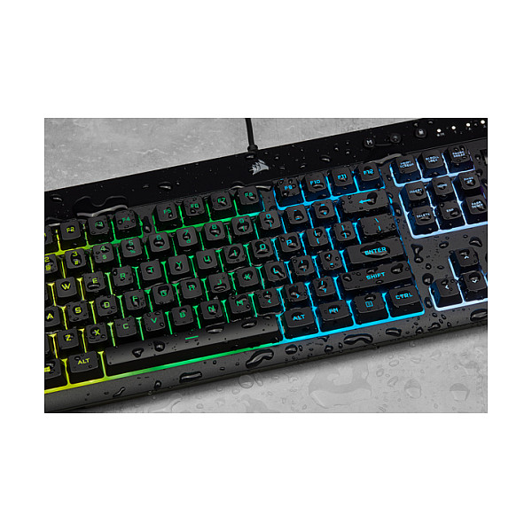 Tastierë Gaming Corsair K55 RGB PRO / Full-Size / Membrane / AZERTY Francez / RGB / 6 Macro Keys / Anti-Ghosting / USB - Zezë - 13