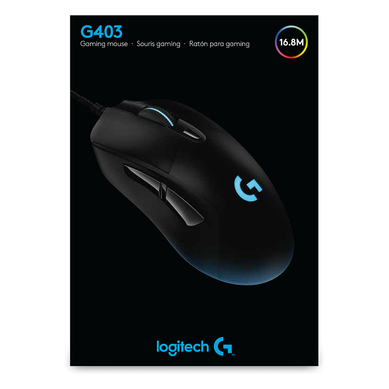 Maus Gaming Logitech G403 HERO / Wired / HERO 25K / 25.600 DPI / 1000Hz / 6 Butona / RGB - Zezë - 11