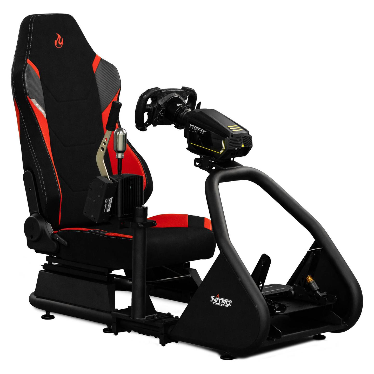 Mbështetëse për Simulator Gara Nitro Concepts S-Racer / NC-SR-RR-002 / Racing Cockpit / Çelik & Aluminium / Deri 120 kg / 129 x 55 x 68 cm - Zezë - 3