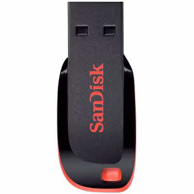 USB Flash Drive SanDisk Cruzer Blade / 64GB / USB 2.0 – Zezë/Kuqe - 2