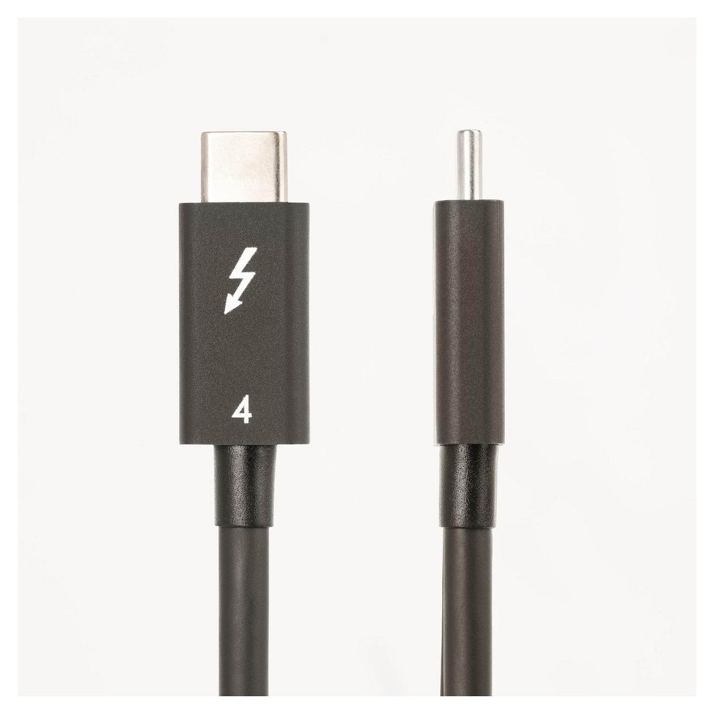 Kabllo USB StarTech.com TBLT4MM1M / USB-C në USB-C / Thunderbolt 4 / 40Gbps / 100W / 1m - Zezë - 2