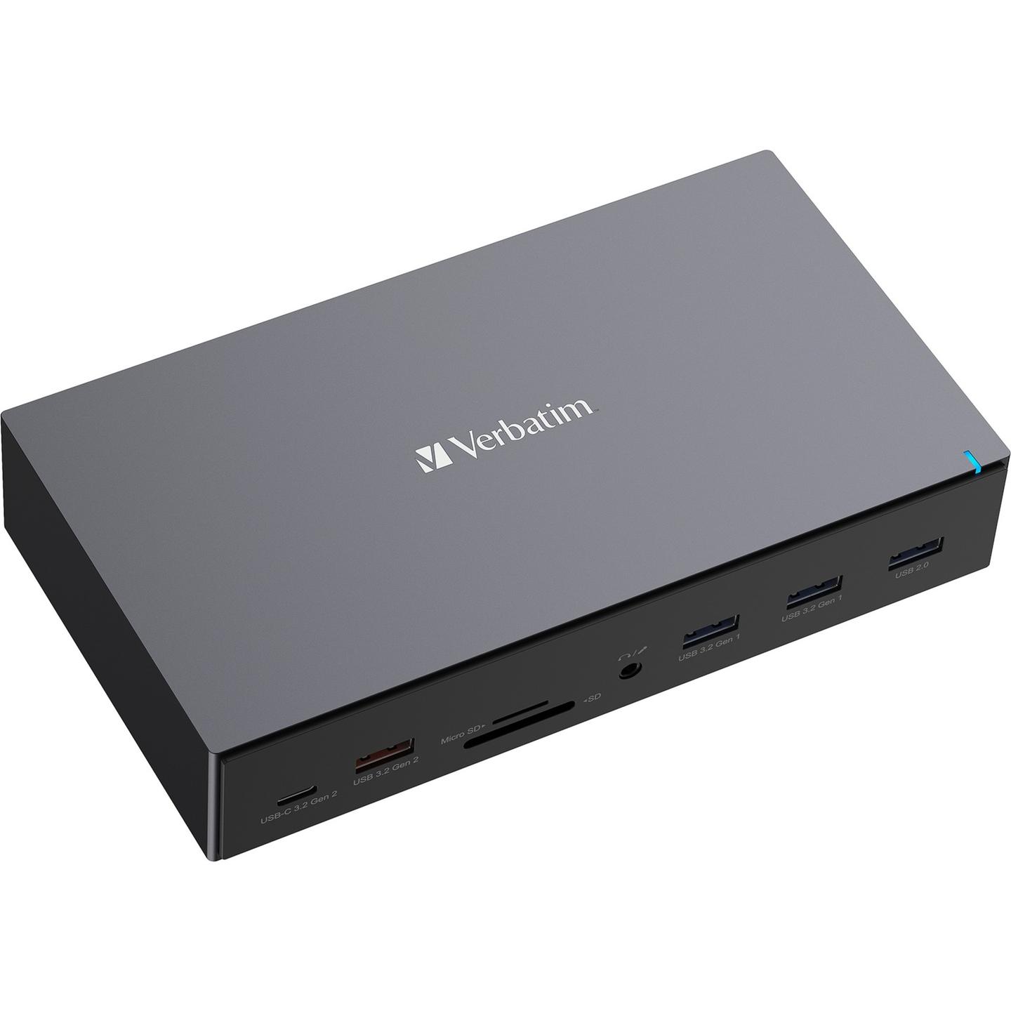 Docking Station Verbatim CDS-17, USB-C, 3× HDMI, 2× DisplayPort, Gigabit Ethernet, USB-A, SD, microSD, PD 100W - Hiri/Zezë - 4