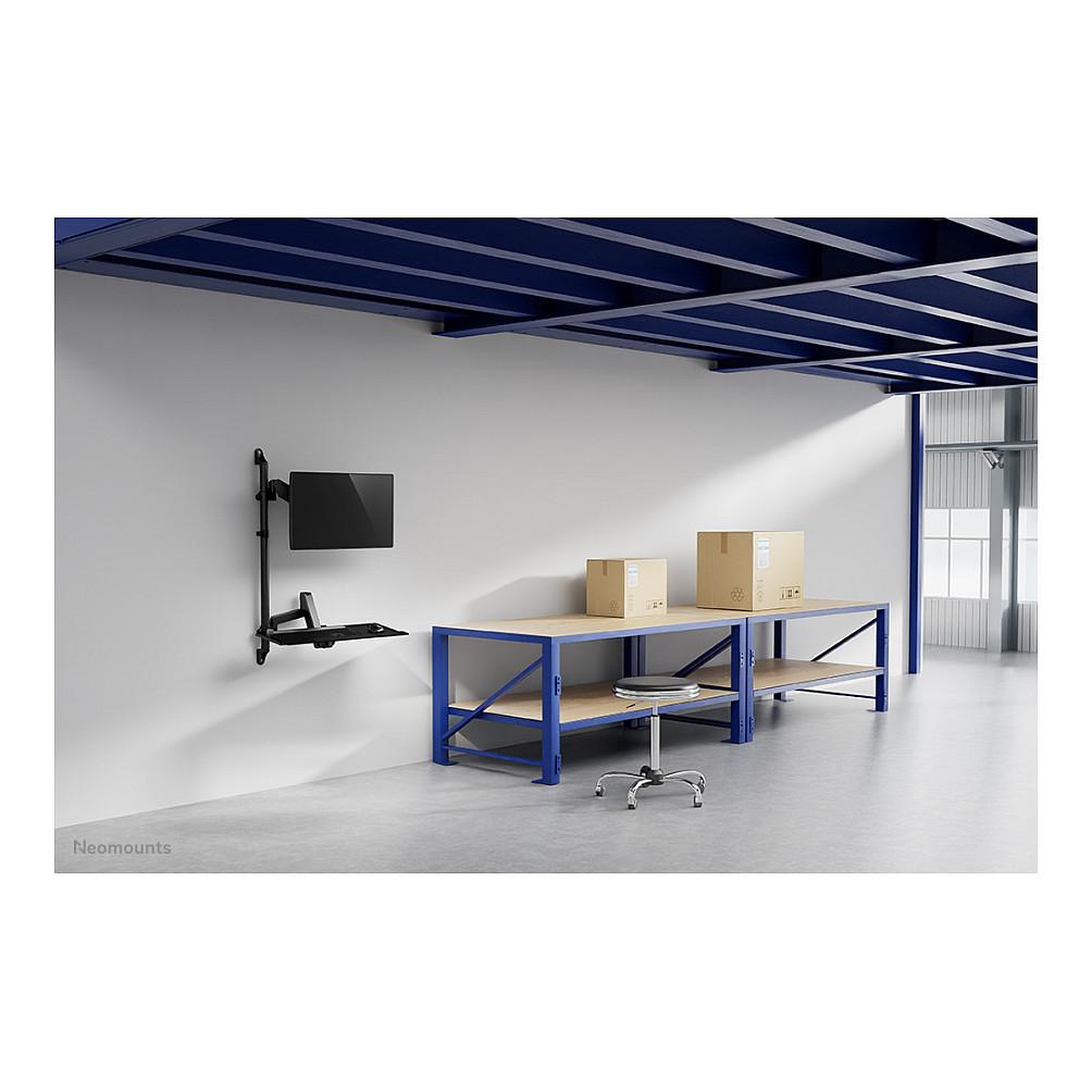Workstation Muri për Monitor Neomounts WL90-325BL1 / 1 Monitor / 17"-32" / 9kg / Gas Spring / Rregullim Lartësie 44-95cm / Tilt ±35° / Swivel ±90° / Rotacion ±180° - Zezë - 15