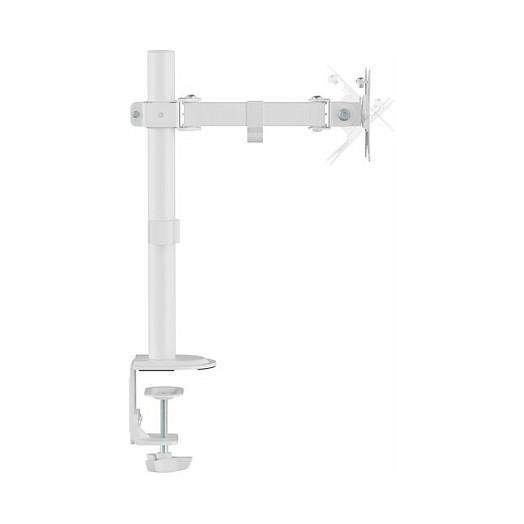 Mbajtëse për Monitor Equip 650166 / 1 Monitor / 17"-32" / 9kg / Full Motion / Clamp-Grommet / Tilt ±45° - Bardhë - 2