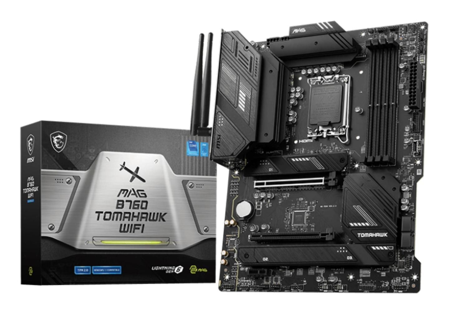 Pllakë Amë MSI MAG B760 TOMAHAWK WIFI / Intel B760 / LGA 1700 / ATX / DDR5 / PCIe 5.0 / Wi-Fi 6E - 3