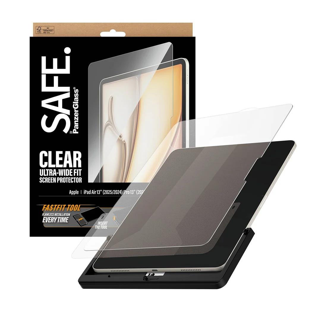 Mbrojtës Ekrani PanzerGlass SAFE / iPad Air 13" / iPad Pro 13" / Xham i Temperuar / Ultra-Wide Fit / FastFit - Transparente - 3