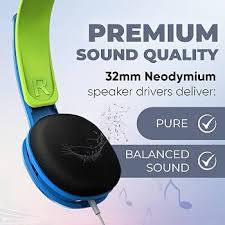 Kufje me kabllo Philips SHK2000BL / On-Ear / 32mm / 85dB / 3.5mm / Për Fëmijë - Blu/Gjelbër - 2