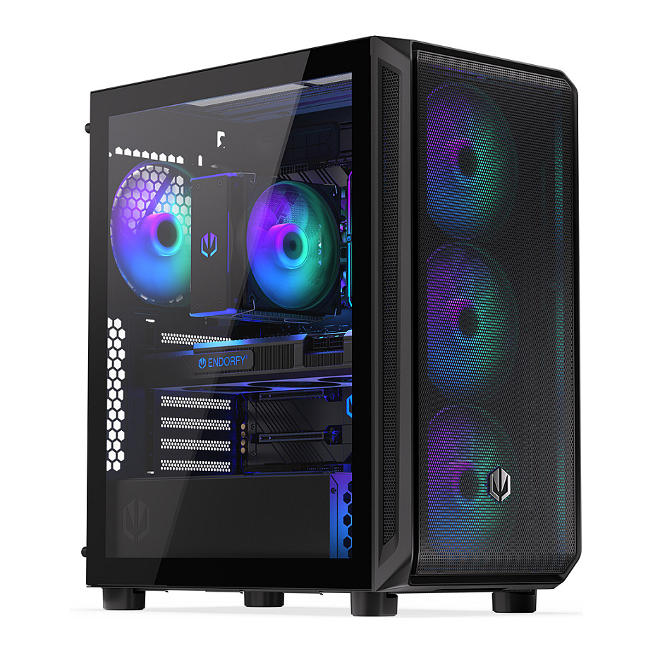 Kasë PC ENDORFY Arx 500 ARGB / ATX / ITX / Micro ATX / 4x 140mm ARGB Fan / SSD 2.5" / HDD 2.5"/3.5" - Zezë - 32