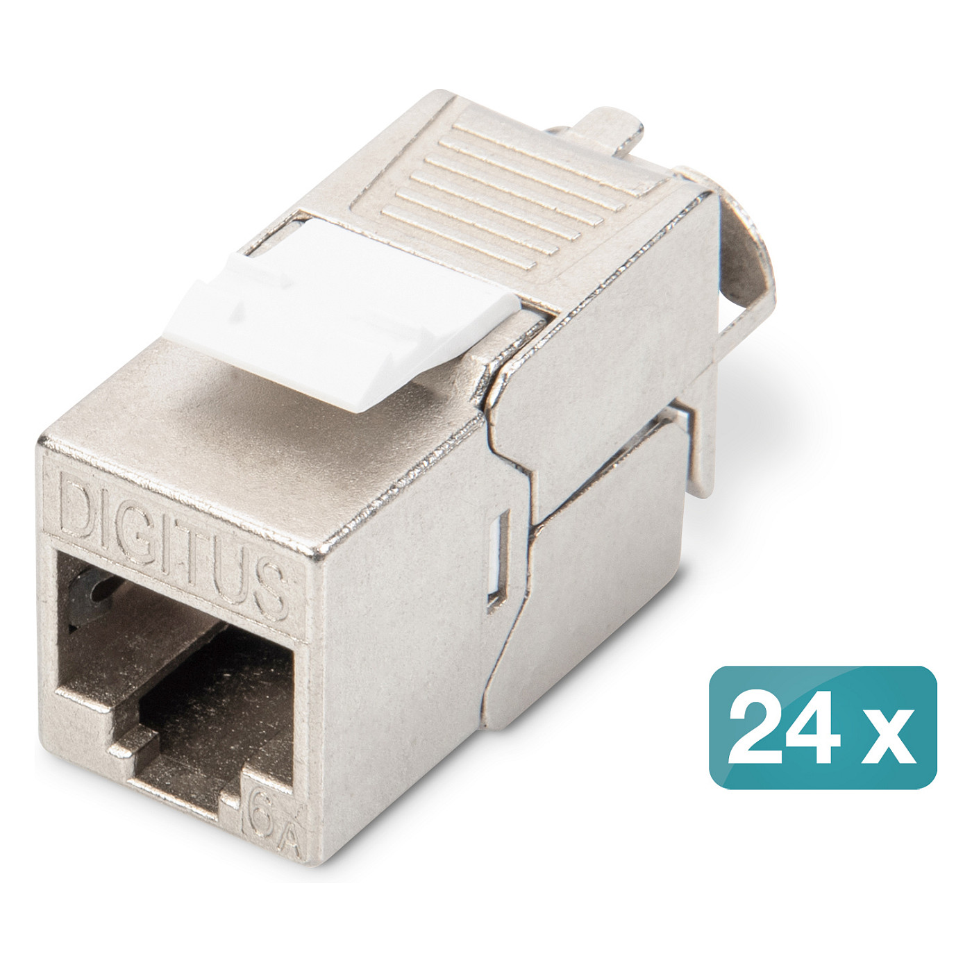 Aksesorë për rrjet DIGITUS / Keystone Jack / Cat6a RJ45 / AWG 22–26 / 360° / 24‑Pack