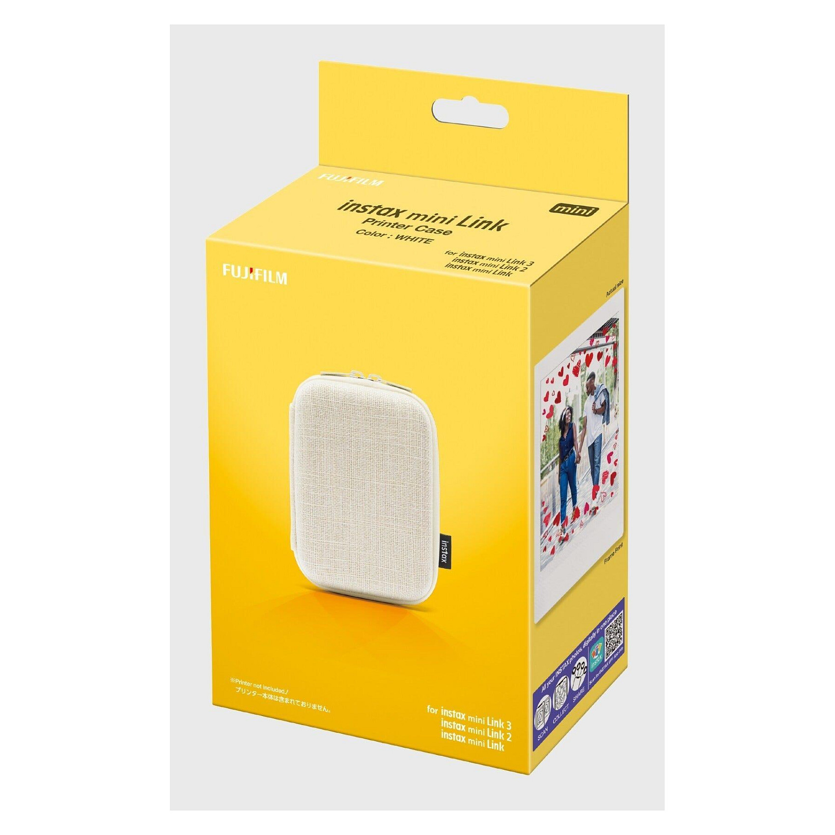 Çantë për printer Fujifilm instax mini Link 3 / Hard Shell / Soft Padded Interior / Mesh Pockets - Bardhë - 3