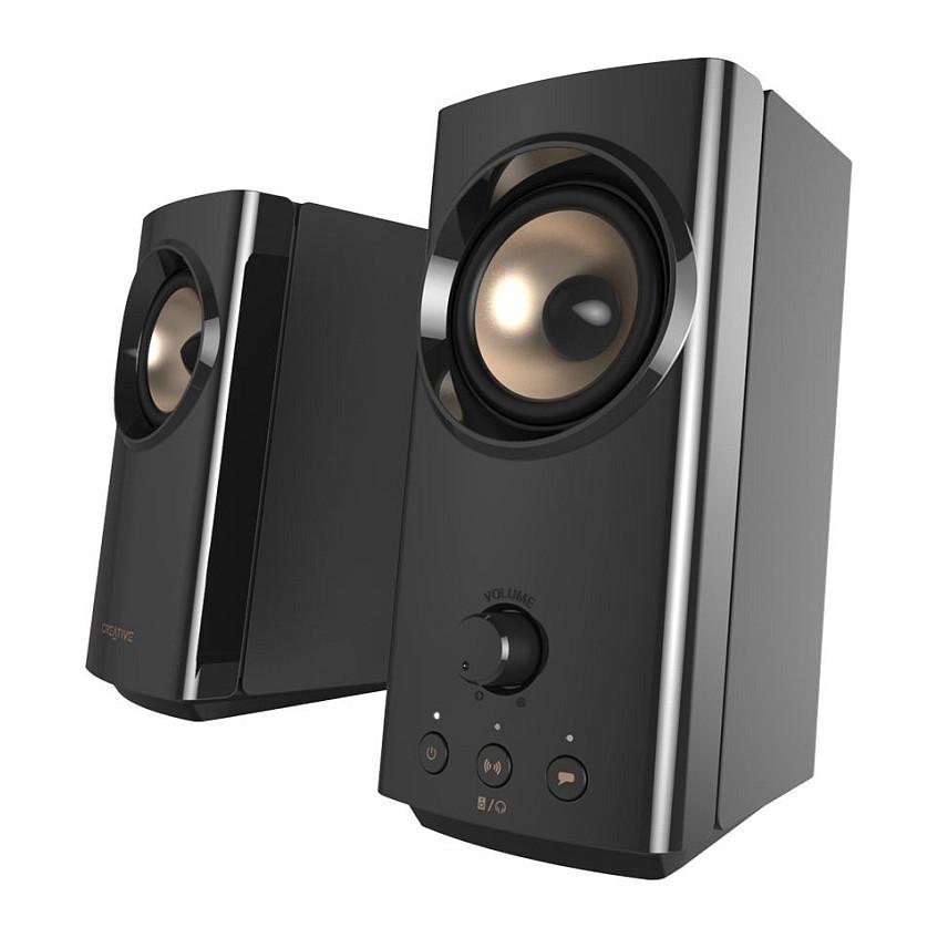 Altoparlantë Creative Labs T60, 2.0, 30W RMS, 60W Peak, Bluetooth 5.0, USB-C, AUX, Mic-in, Headset-out - Zezë - 3