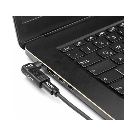 Adapter Karikimi DeLOCK 60013 / USB Type-C Femër në Samsung 5.5 × 3.0 mm Mashkull / 90° / 19 V / 3 A - Zezë - 3