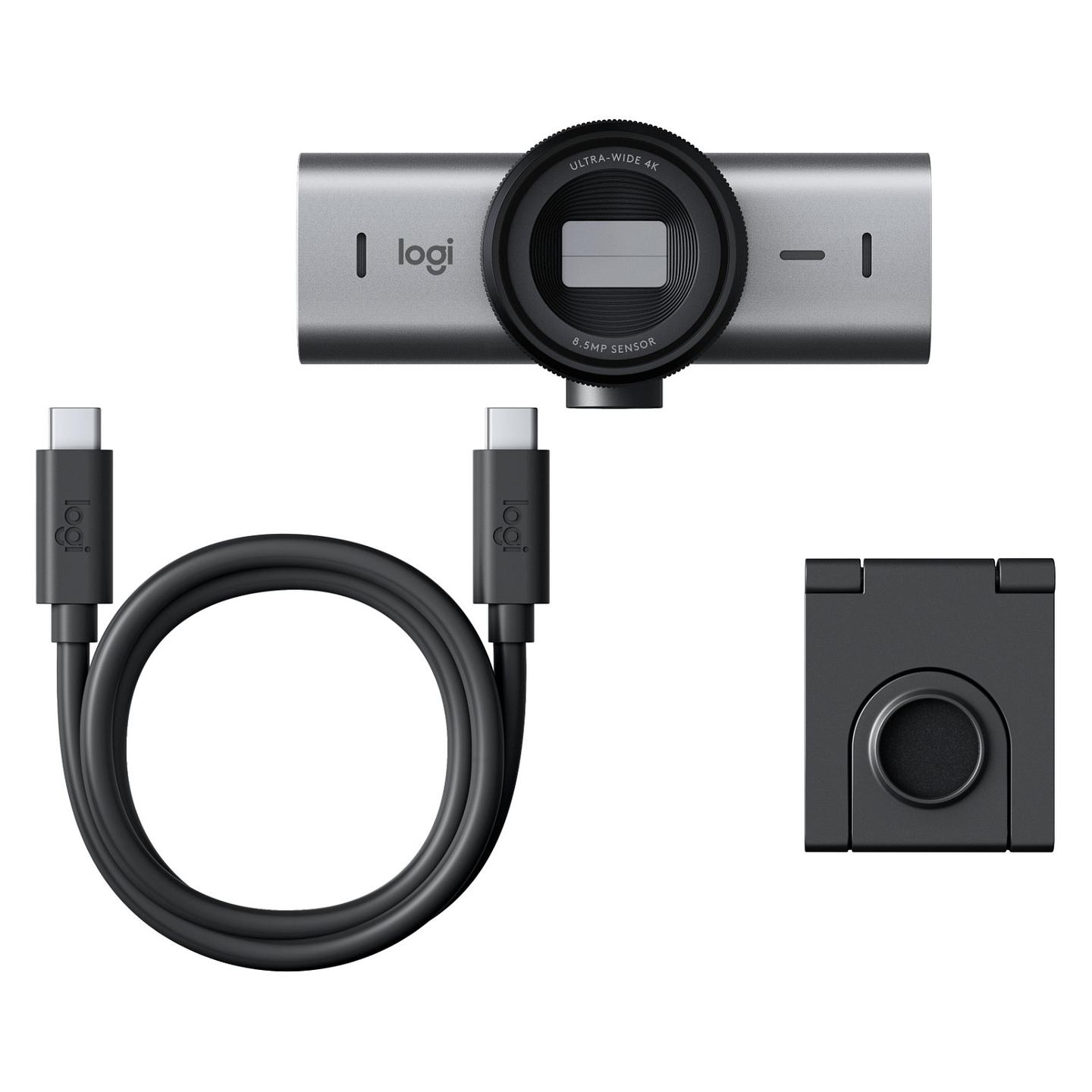 Webcam Logitech MX Brio / 4K UHD / 8.5MP / Autofokus / 90° / Zoom Digjital 4× / 2 Mikrofona / USB-C - Gri - 6