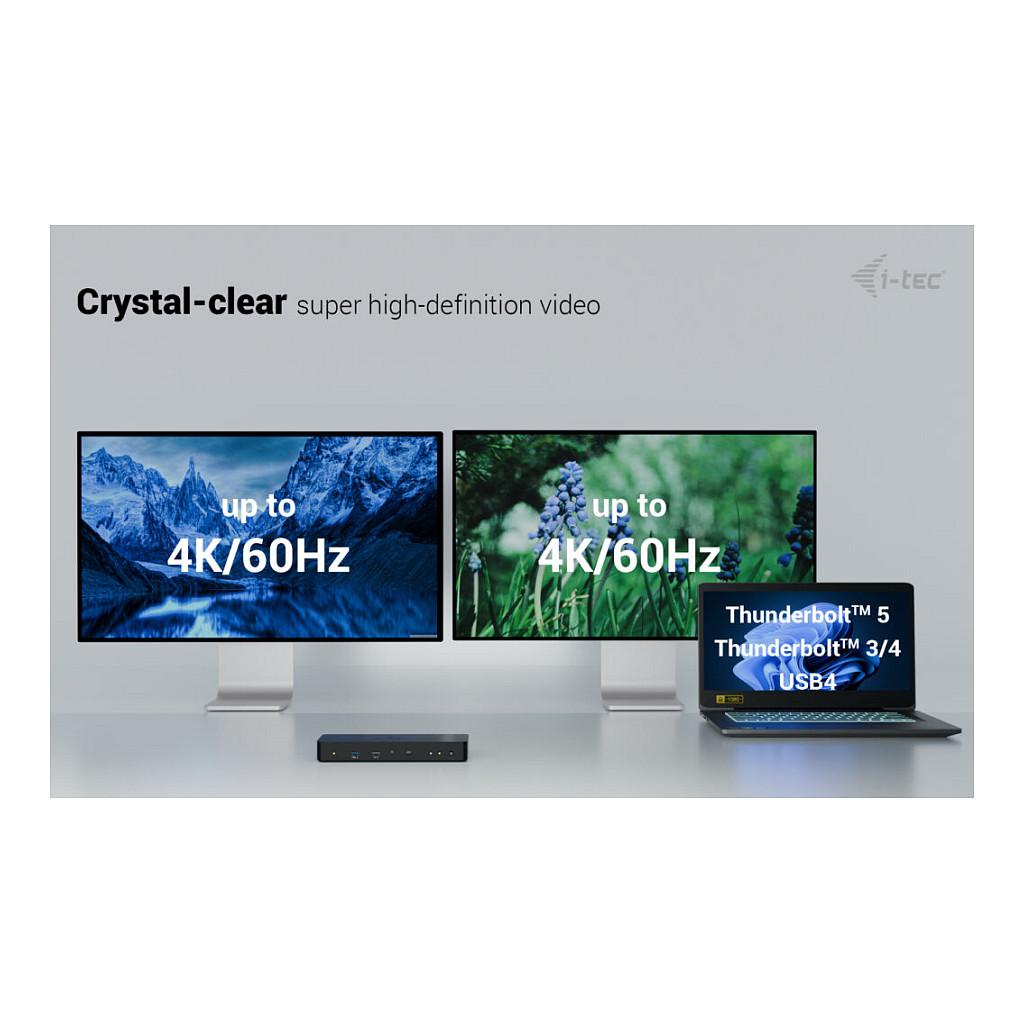Docking Station i-tec TB4INTGDUAL4KDOCPD / 4x USB-A / 1x USB-C / 2x DisplayPort / Thunderbolt 4 / Gigabit Ethernet / 90W PD – Zezë - 10