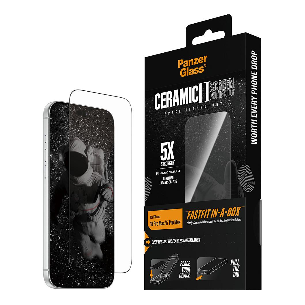 Aksesorë për telefon PanzerGlass Ceramic Screen Protector / iPhone 17 Pro Max / iPhone 18 Pro Max / Ultra-Wide Fit / FASTFIT IN-A-BOX - Transparent - 6