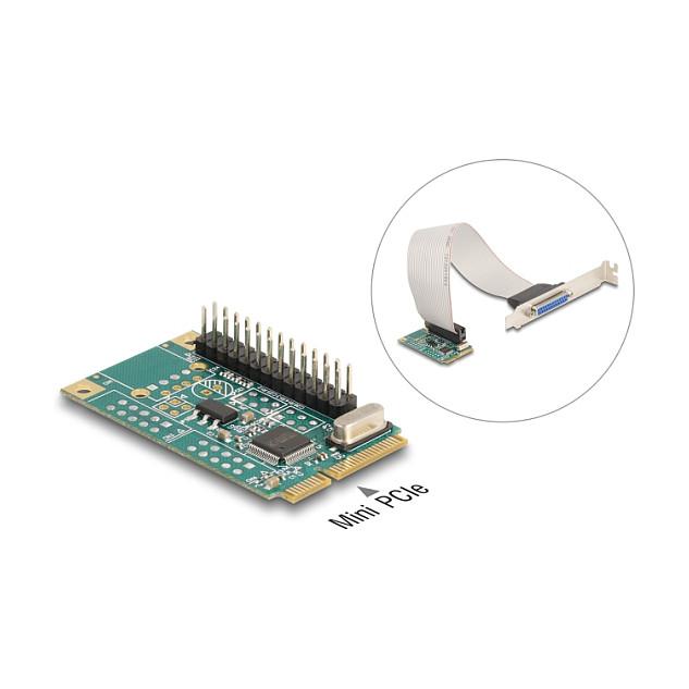 Kartë Zgjerimi Mini PCI Express Delock 95275 / Mini PCIe Full Size / 1x Parallel DB25 / 1Mbps / WCH382L - 4